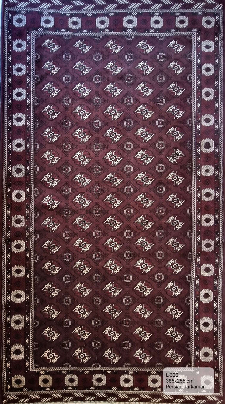 Handmade Persian Turkaman | 385x255 cm
