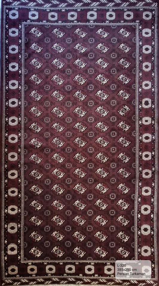 Handmade Persian Turkaman | 385x255 cm