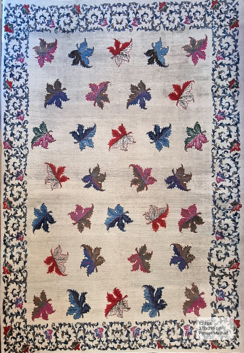 Handmade Persian Mashad | 372x295 cm