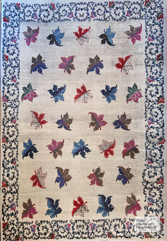 Handmade Persian Mashad | 372x295 cm