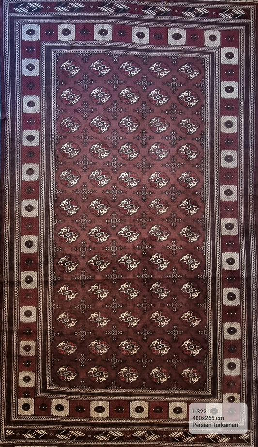 Handmade Persian Turkaman | 400x265 cm