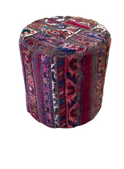 Round Patchwork Ottoman