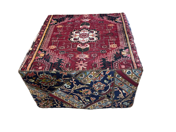 Square Patchwork Ottoman | 80×80×45 cm