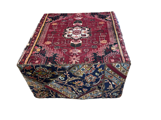 Square Patchwork Ottoman | 80×80×45 cm