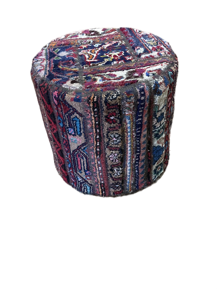 Round Patchwork Ottoman
