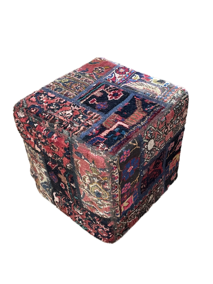 Square Patchwork Ottoman | 80×80×45 cm