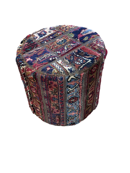 Round Patchwork Ottoman