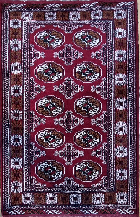 Handmade Persian Turkaman | 150x100 cm
