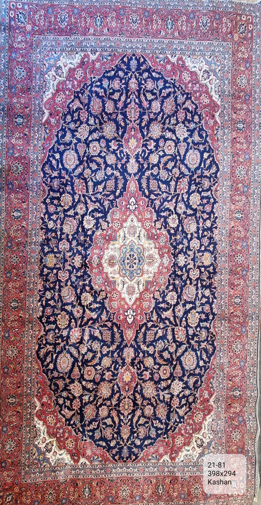 Handmade Persian Kashan | 398x294 cm