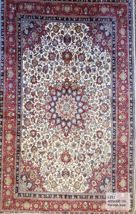 Handmade Persian Bijar | 400x300 cm