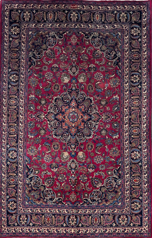 Handmade Persian Mashad | 303×210 cm