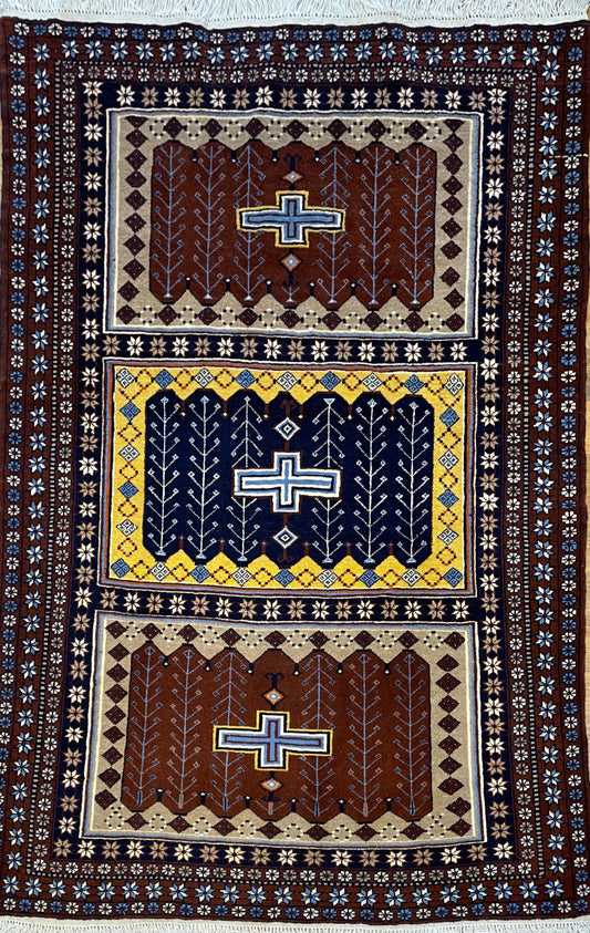 Handmade Persian Turkaman | 195×130 cm