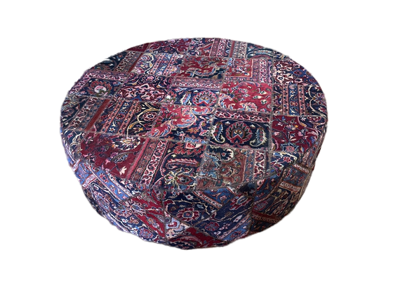 Extra Large Round Patchwork Ottoman